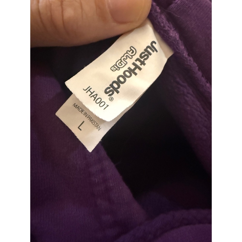 Just Hoods Rats Naps & Snacks Purple Graphic Hoodie Sweatshirt Large - Picture 3 of 4